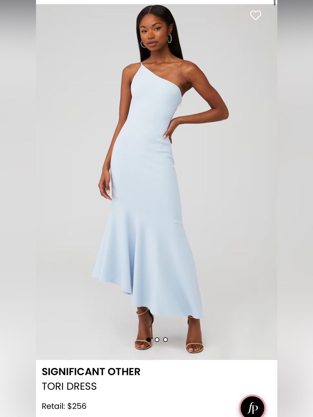 One-Shoulder Light Blue Mermaid Dress